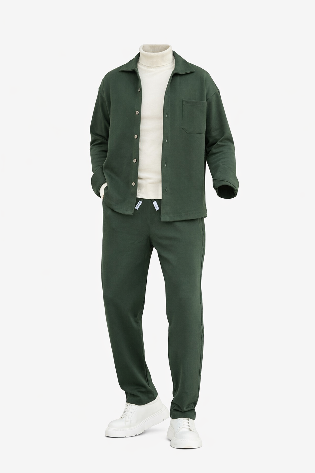 Olive Green Chemise Set