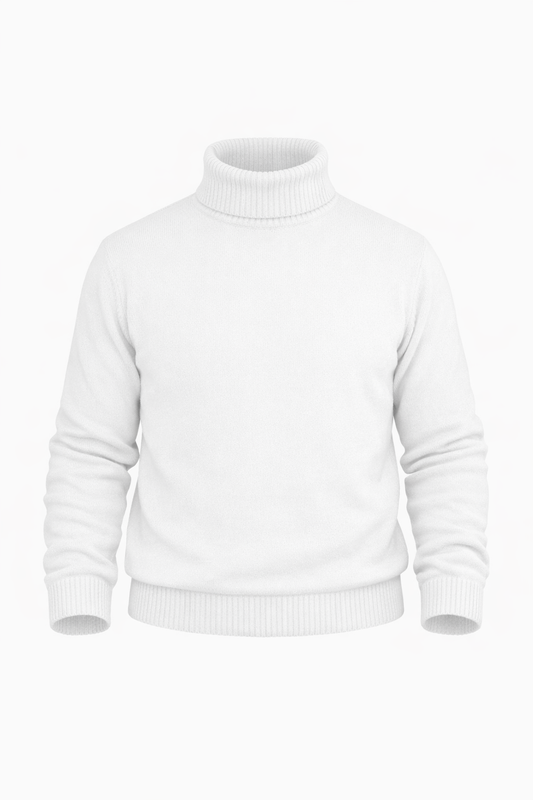 White High Neck Top
