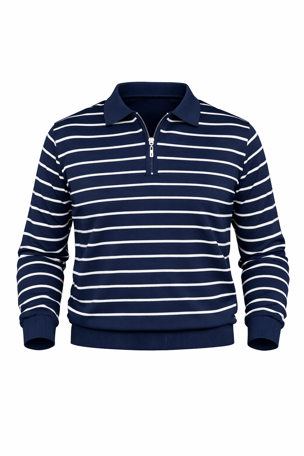 Navy Blue Half Zip Polo