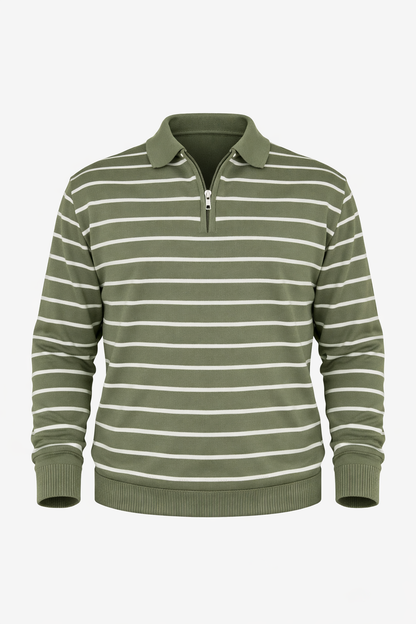 Green Half Zip Polo
