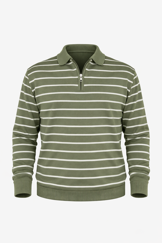 Green Half Zip Polo
