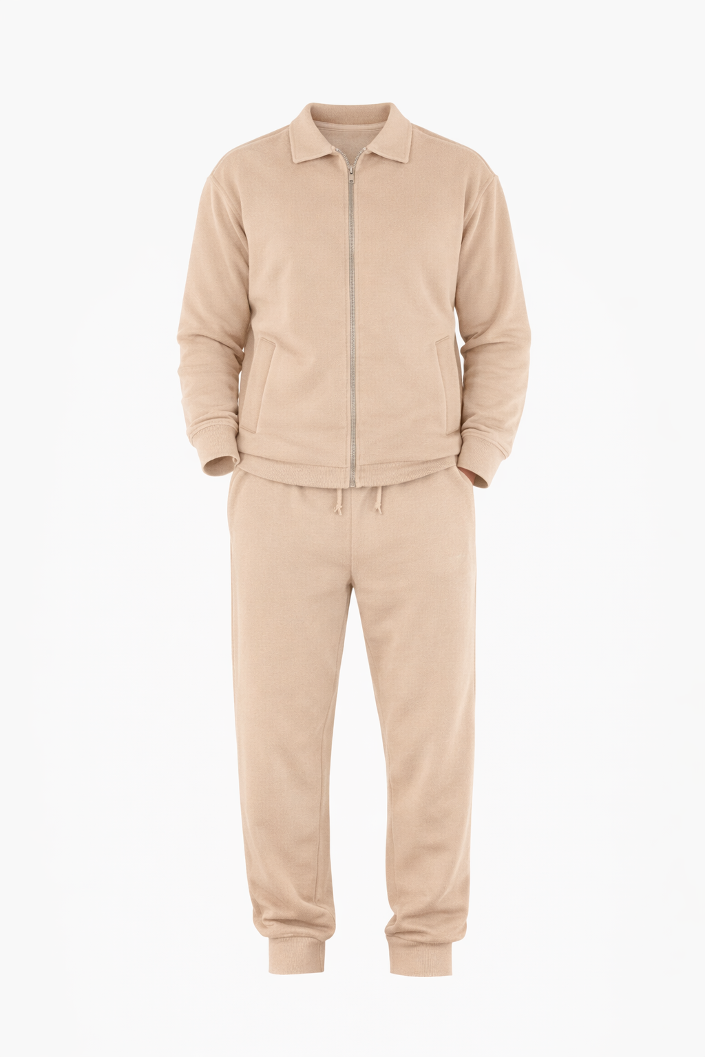 Full Zip Beige Set
