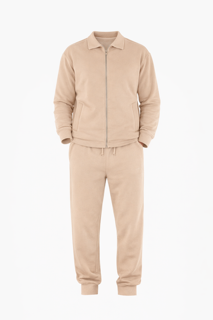 Full Zip Beige Set