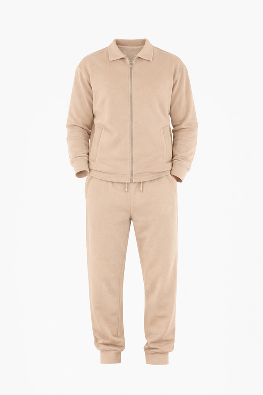 Full Zip Beige Set