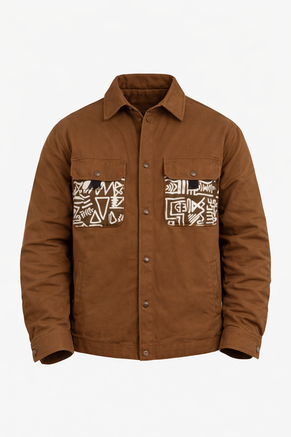 Patterned Jacket in Brown