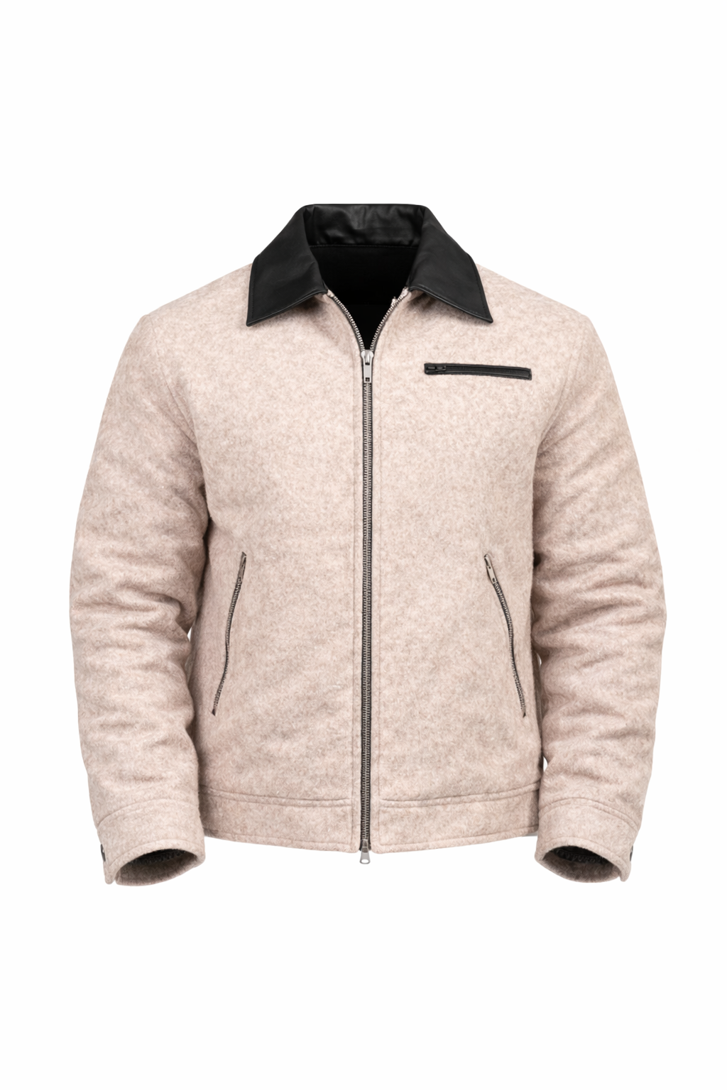 Casual Winter Jacket With Fur Neck
