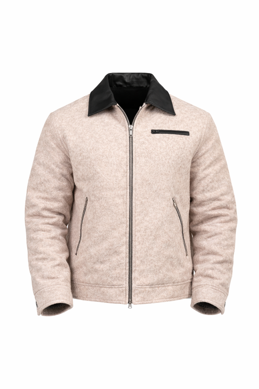 Casual Winter Jacket With Fur Neck