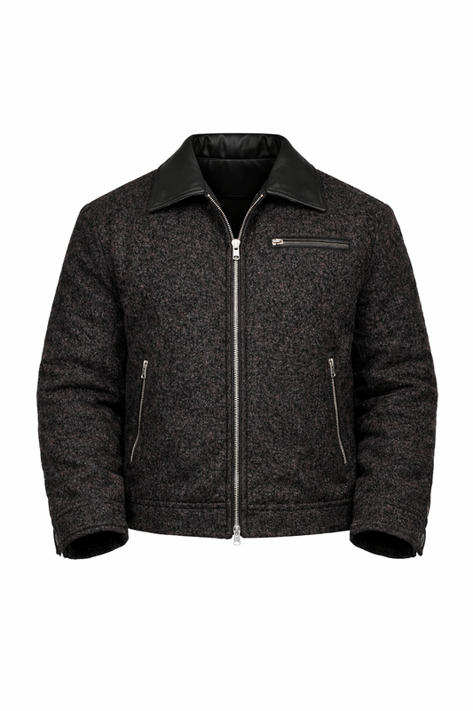 Casual Jacket With Fur Neck