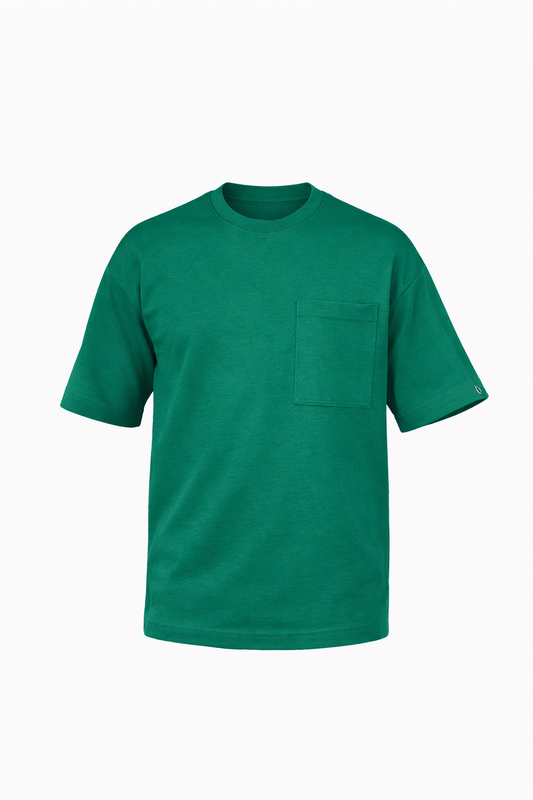 Side Pocket Green T-Shirt