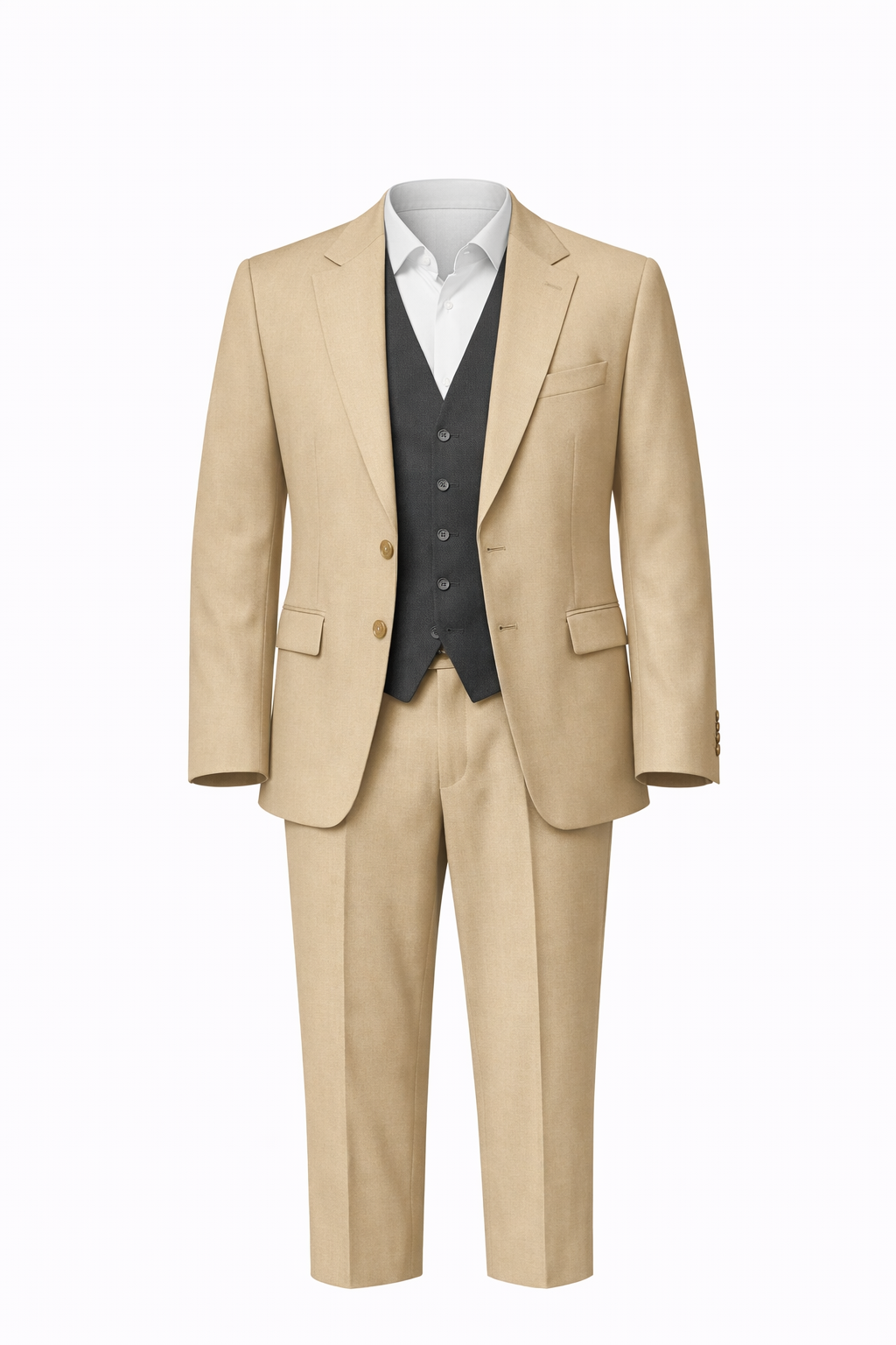Beige Suit & Vest