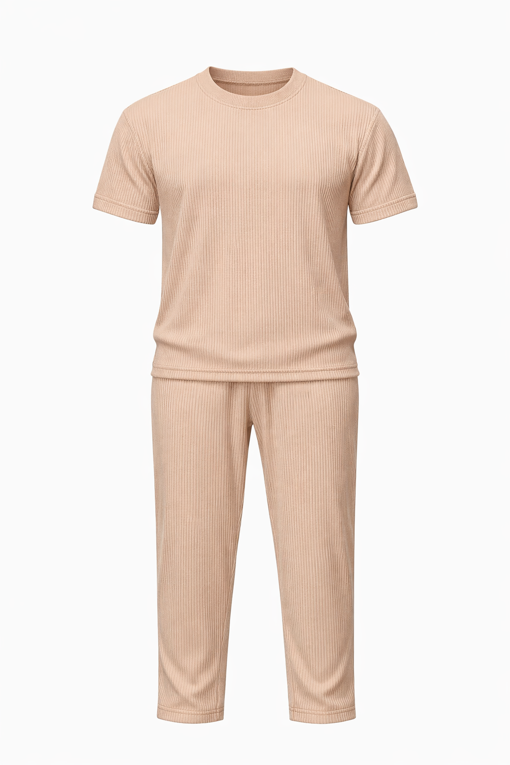 Beige Round Neck Set