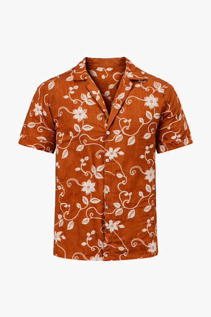 Brown & White Shirt