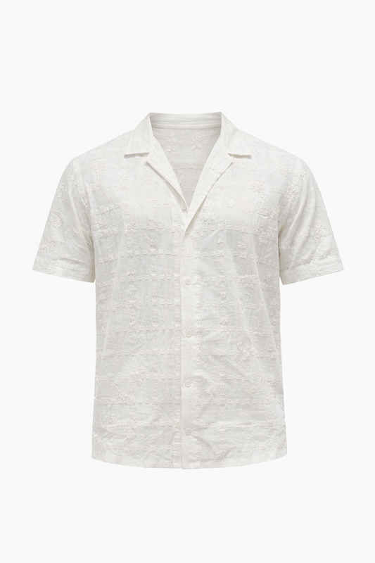 White Patterned Shirt