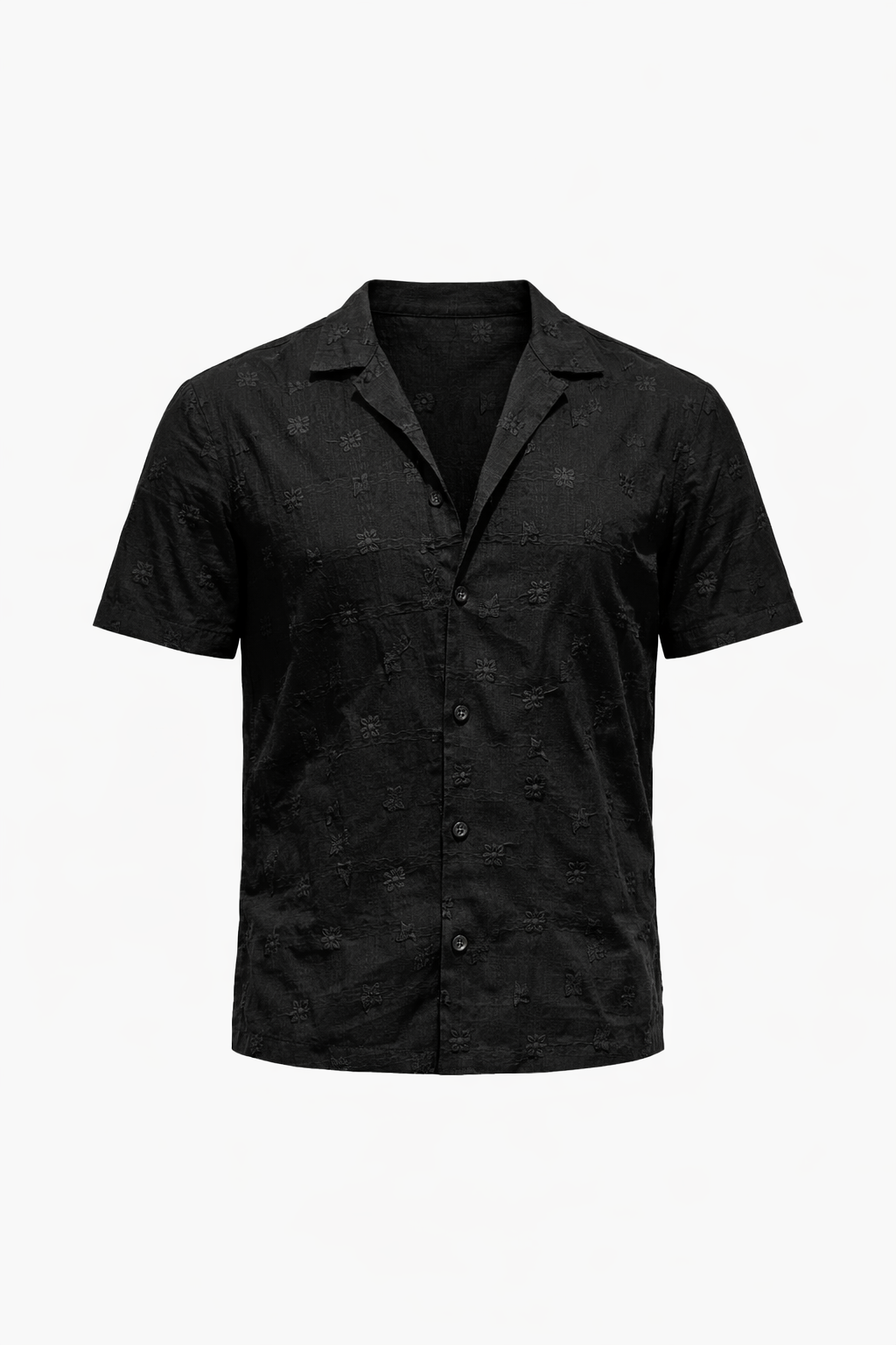 Patterned Black Shirt