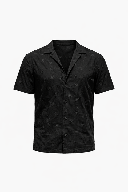 Patterned Black Shirt