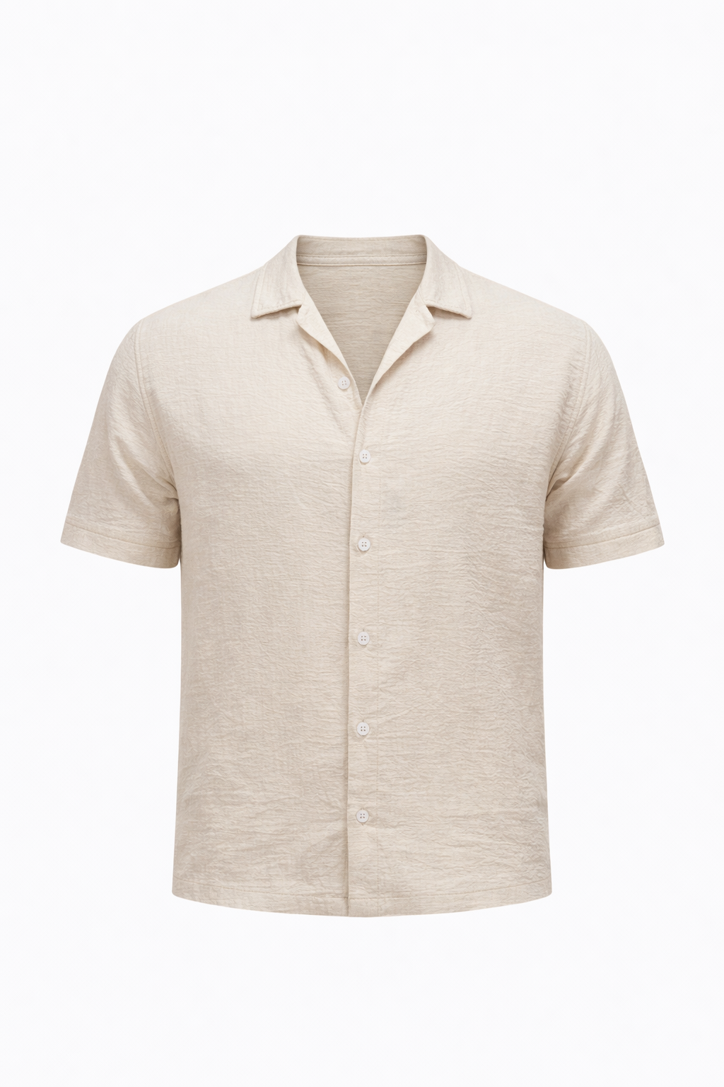 Cream Half Sleeve Shirt