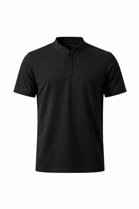 Black Half Zip T-Shirt
