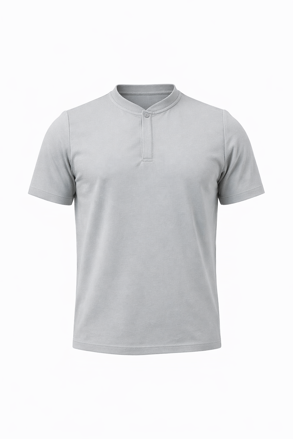 Light Grey Half Zip T-Shirt