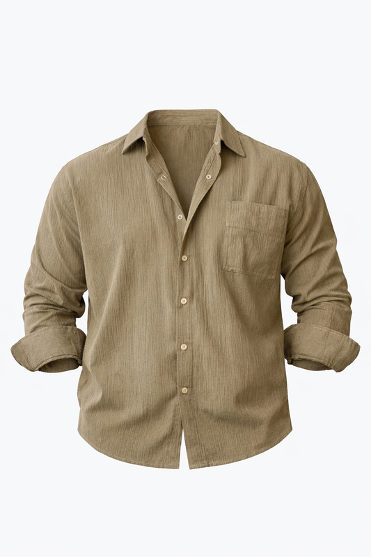 Brown Over Size Shirt