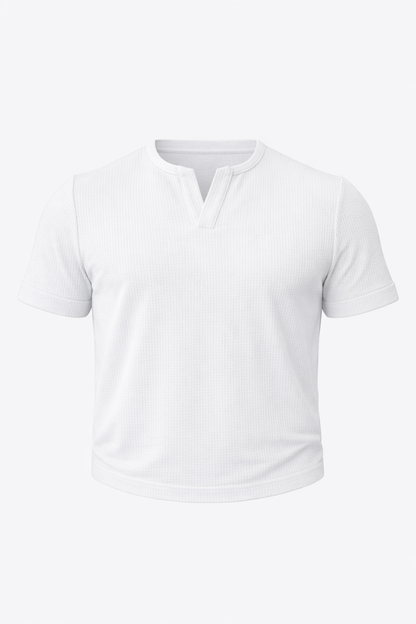 White V Cut Neck T-Shirt