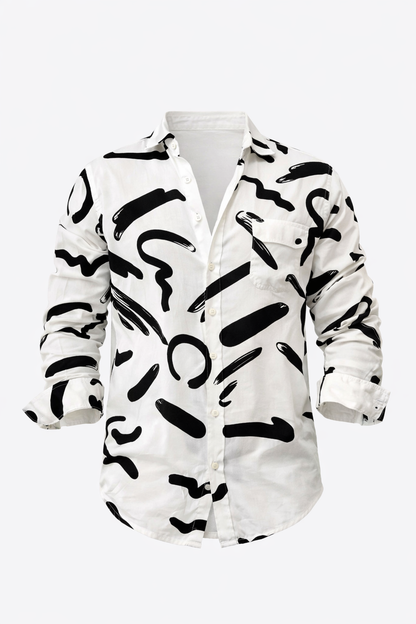 Black & White Floral long Sleeve
