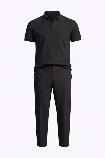 Black Polo Set