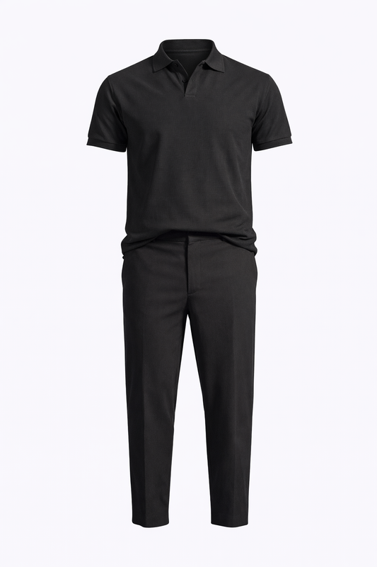 Black Polo Set