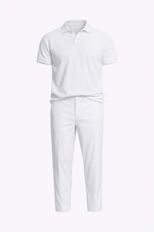 White Polo Set
