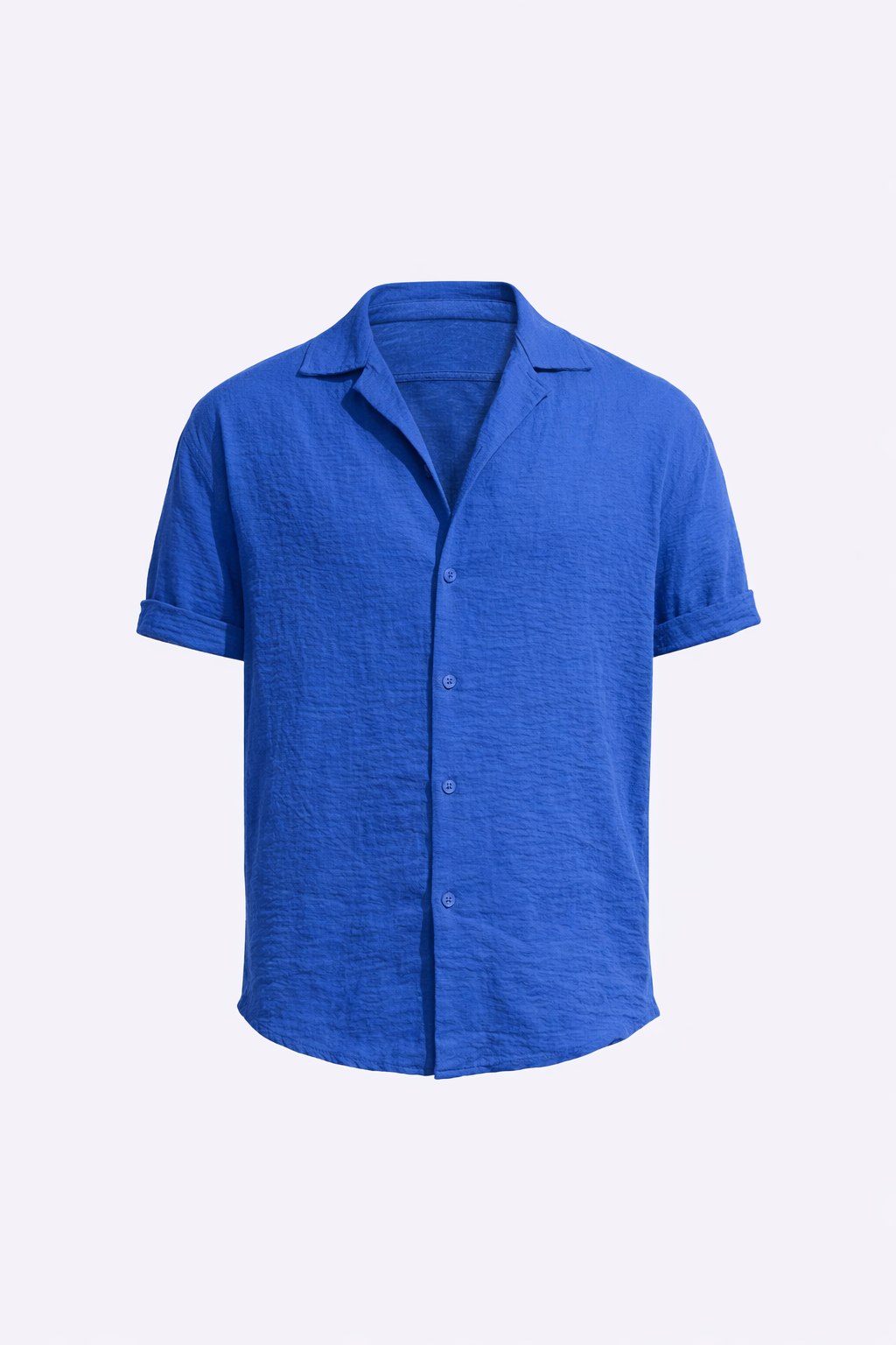 Navy Blue Linen Shirt