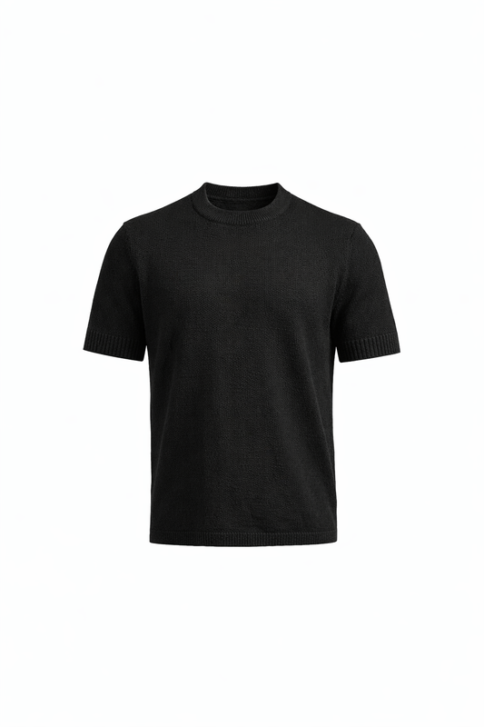 Black Round Neck T-Shirt