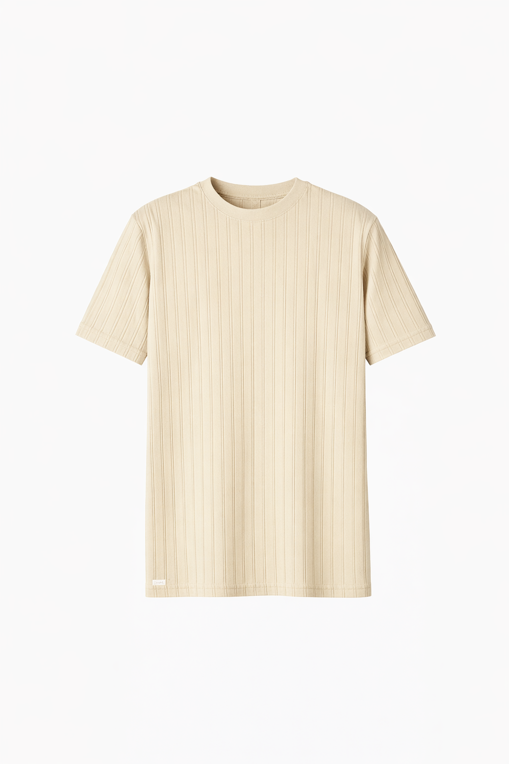 Light Beige Round Neck T-Shirt
