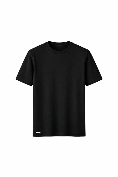 Black Round Neck T-Shirt