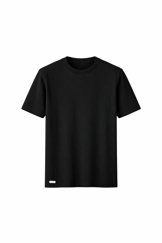 Black Round Neck T-Shirt