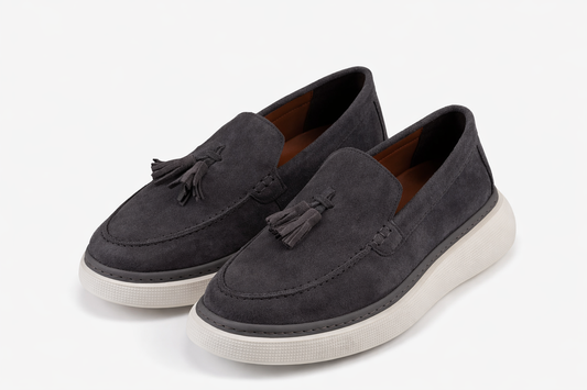Blue Chamois Loafers