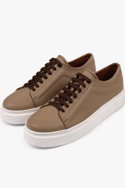 Brown Leather Sneakers
