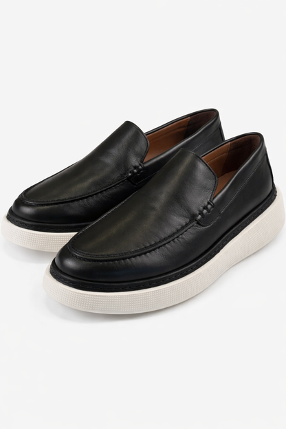Black Leather Loafers
