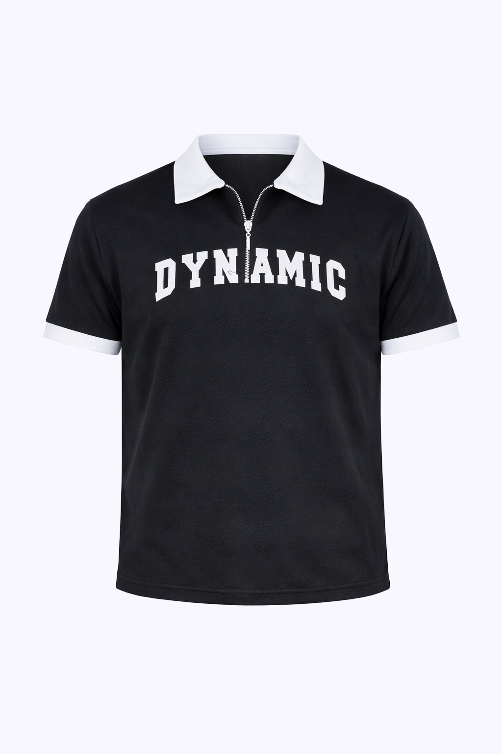 Black Dynamic White Neck Polo
