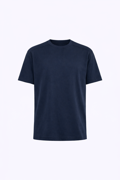 Round Black Neck T-Shirt