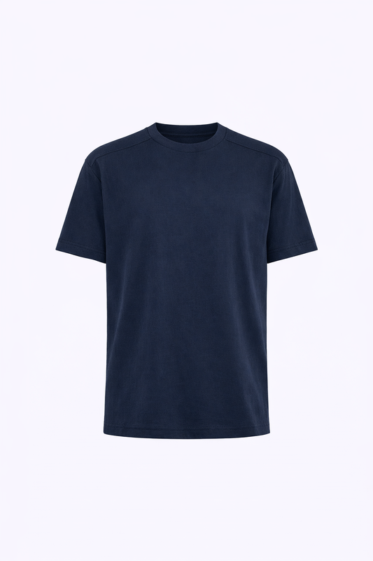 Round Black Neck T-Shirt