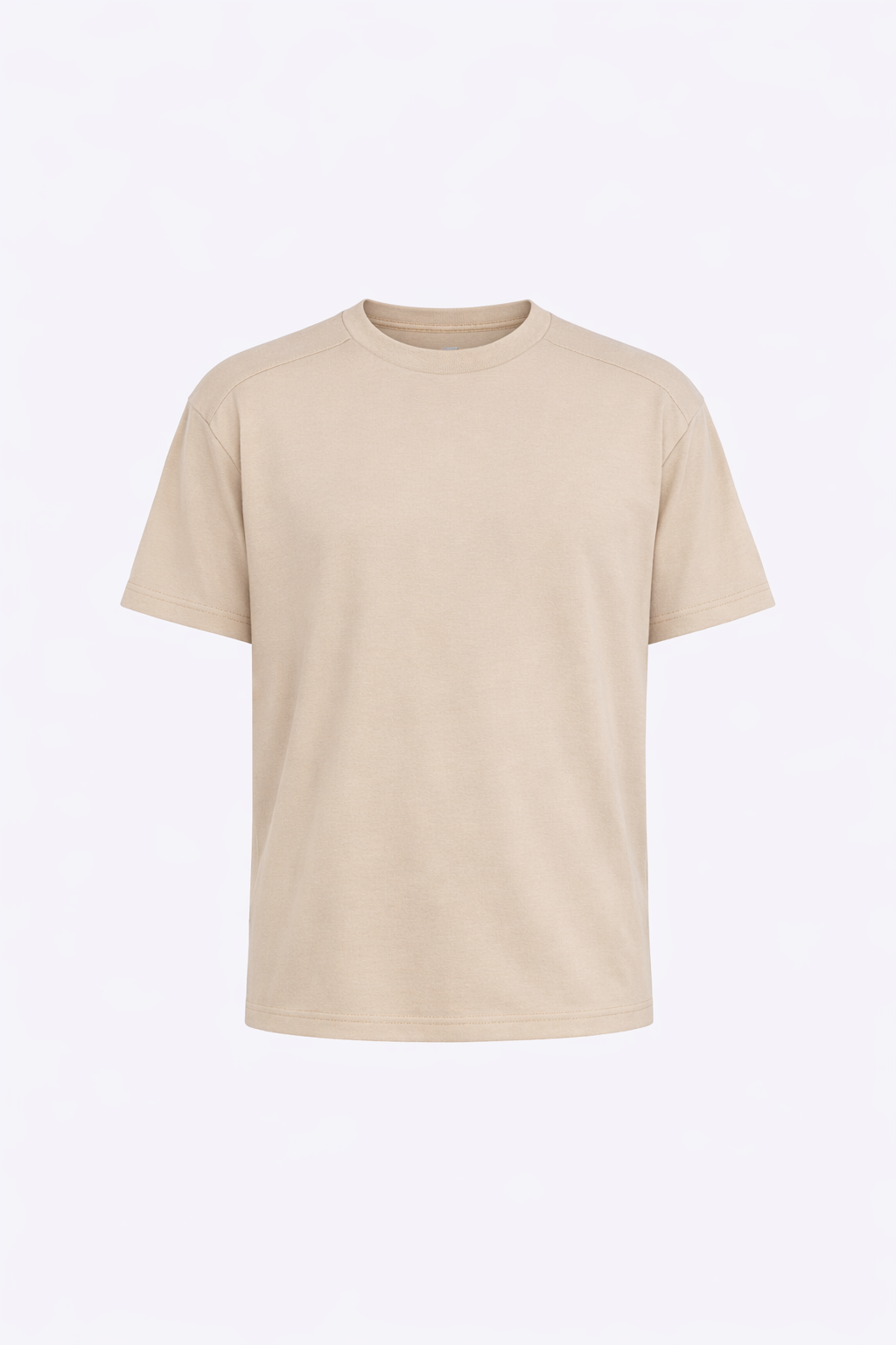 Beige Round Neck T-Shirt