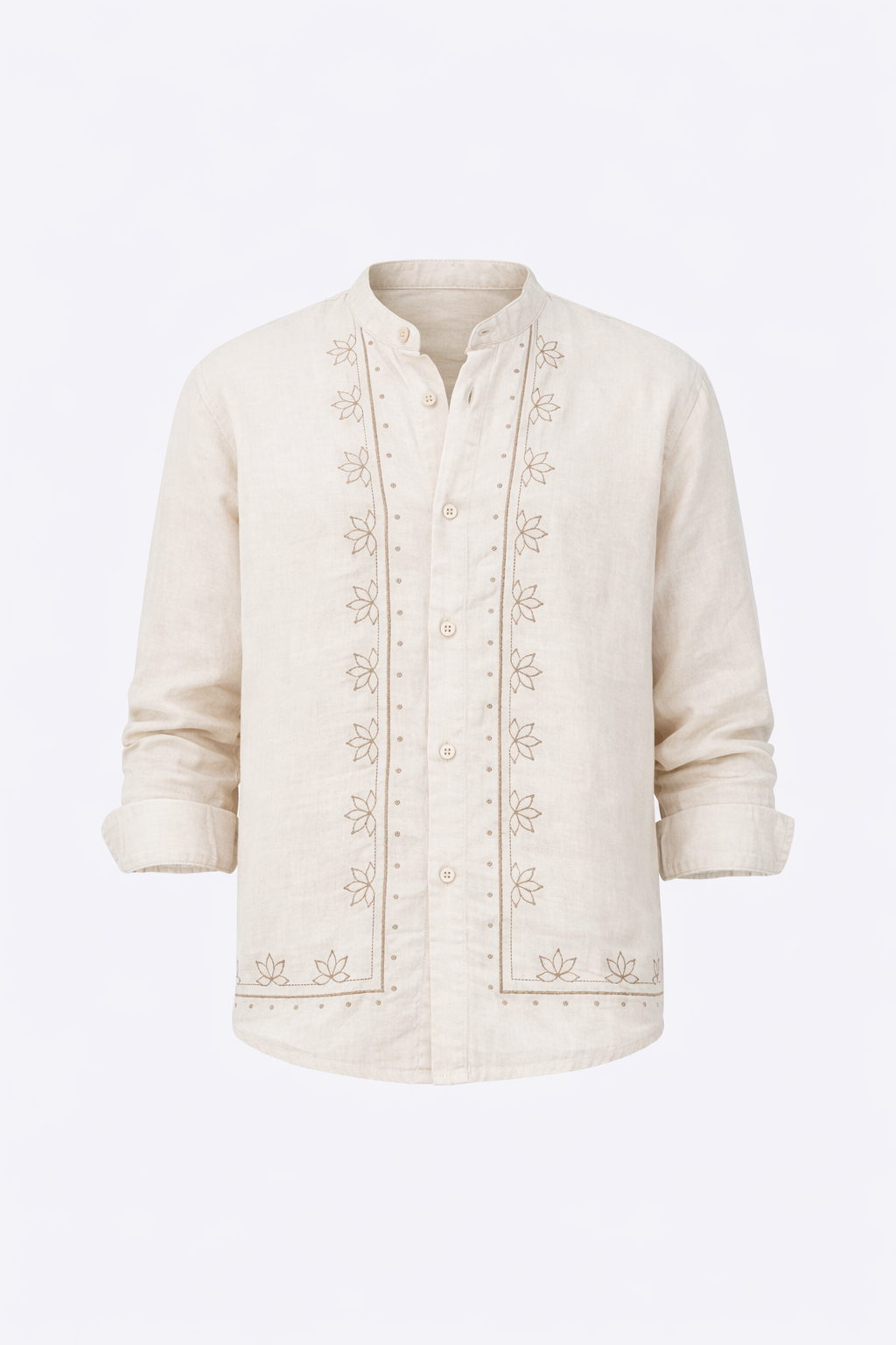 Light Beige Patterned Shirt
