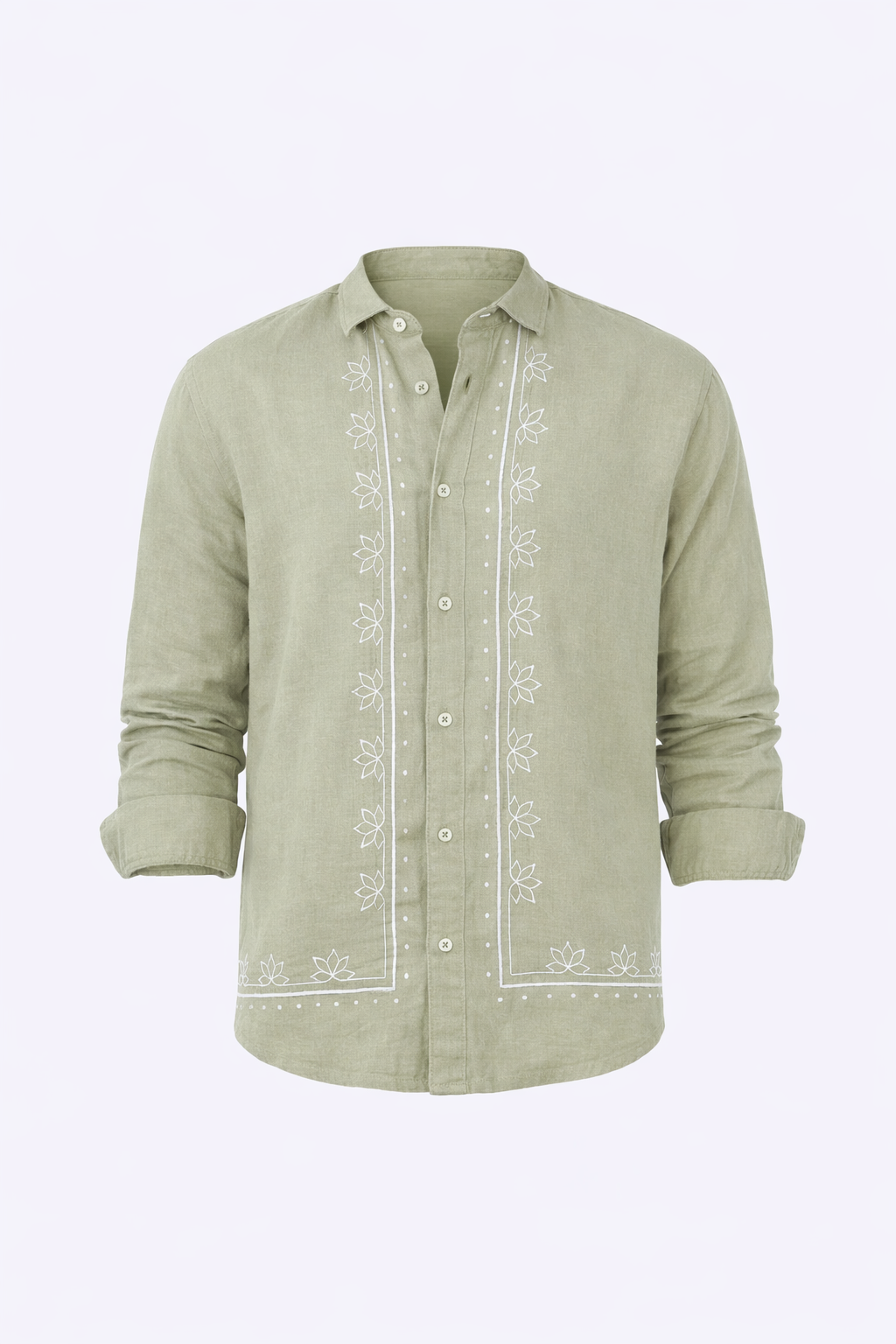 Light Green Patterned Shirt