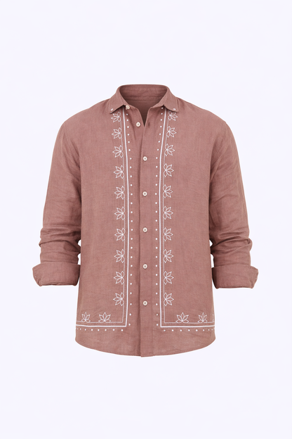 Light Brown Patterned Shirt