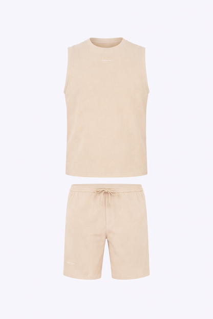 Beige I-Shirt Set