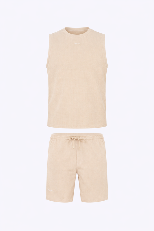 Beige I-Shirt Set