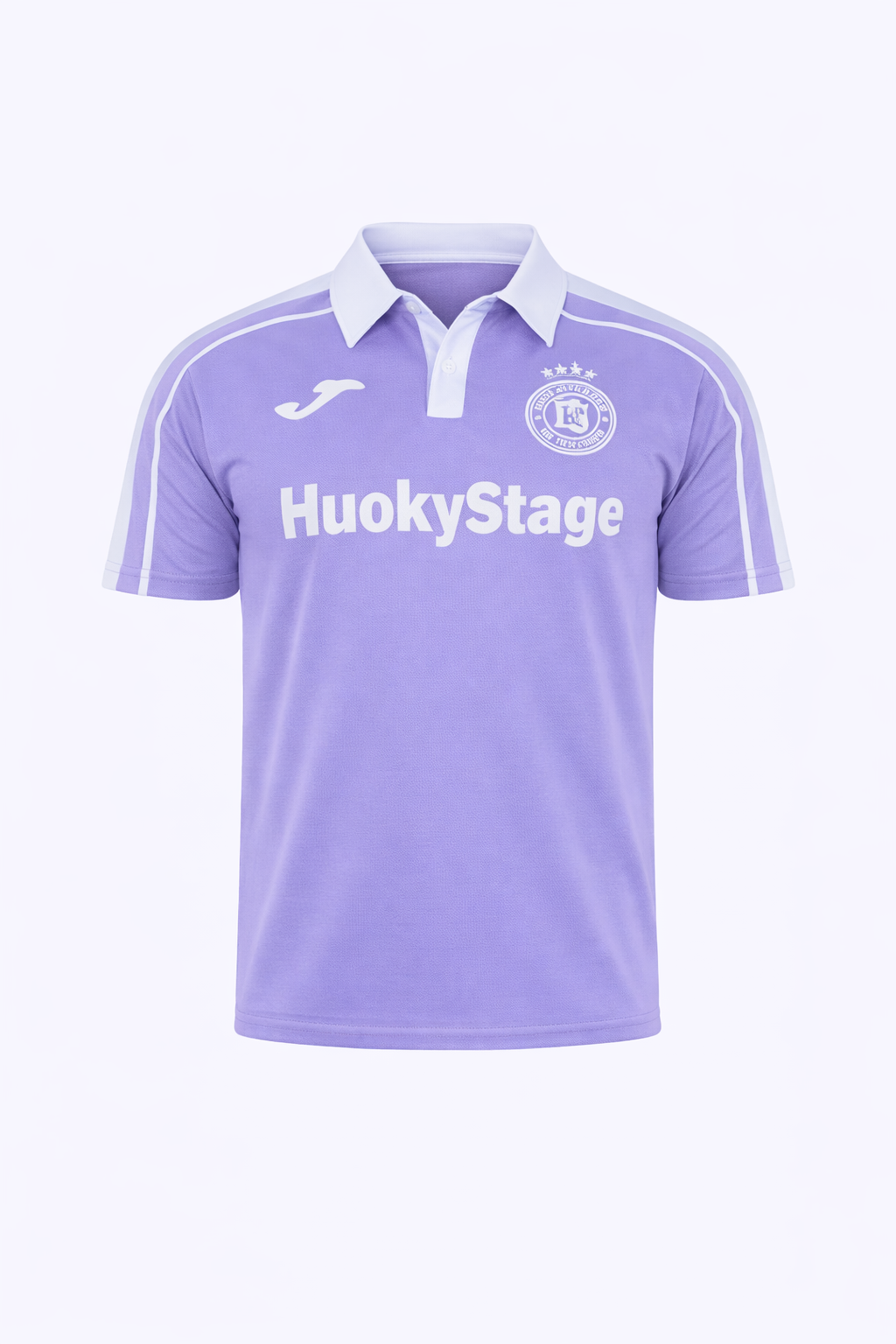 Purple Polo With White Stripes