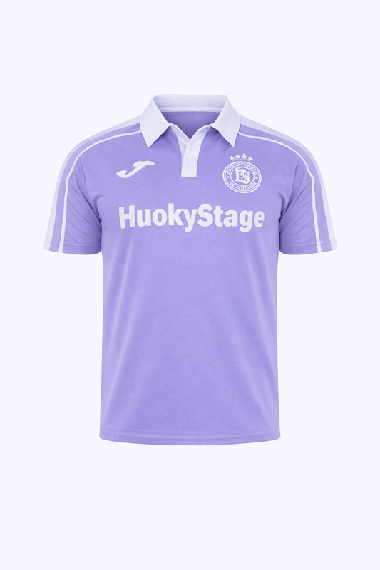 Purple Polo With White Stripes
