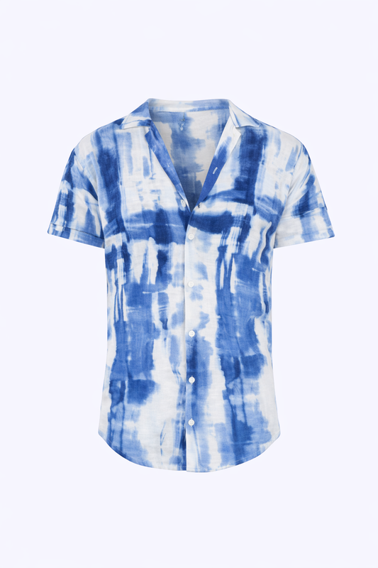 Blue & White Patterned Shirt