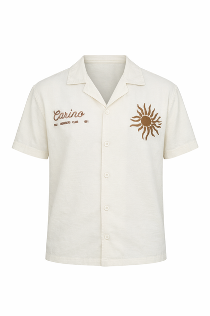 White Shirt With Pattern