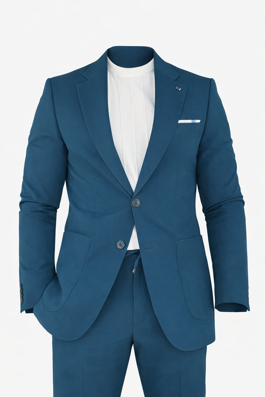 Petroleum Navy Blue Color Suit